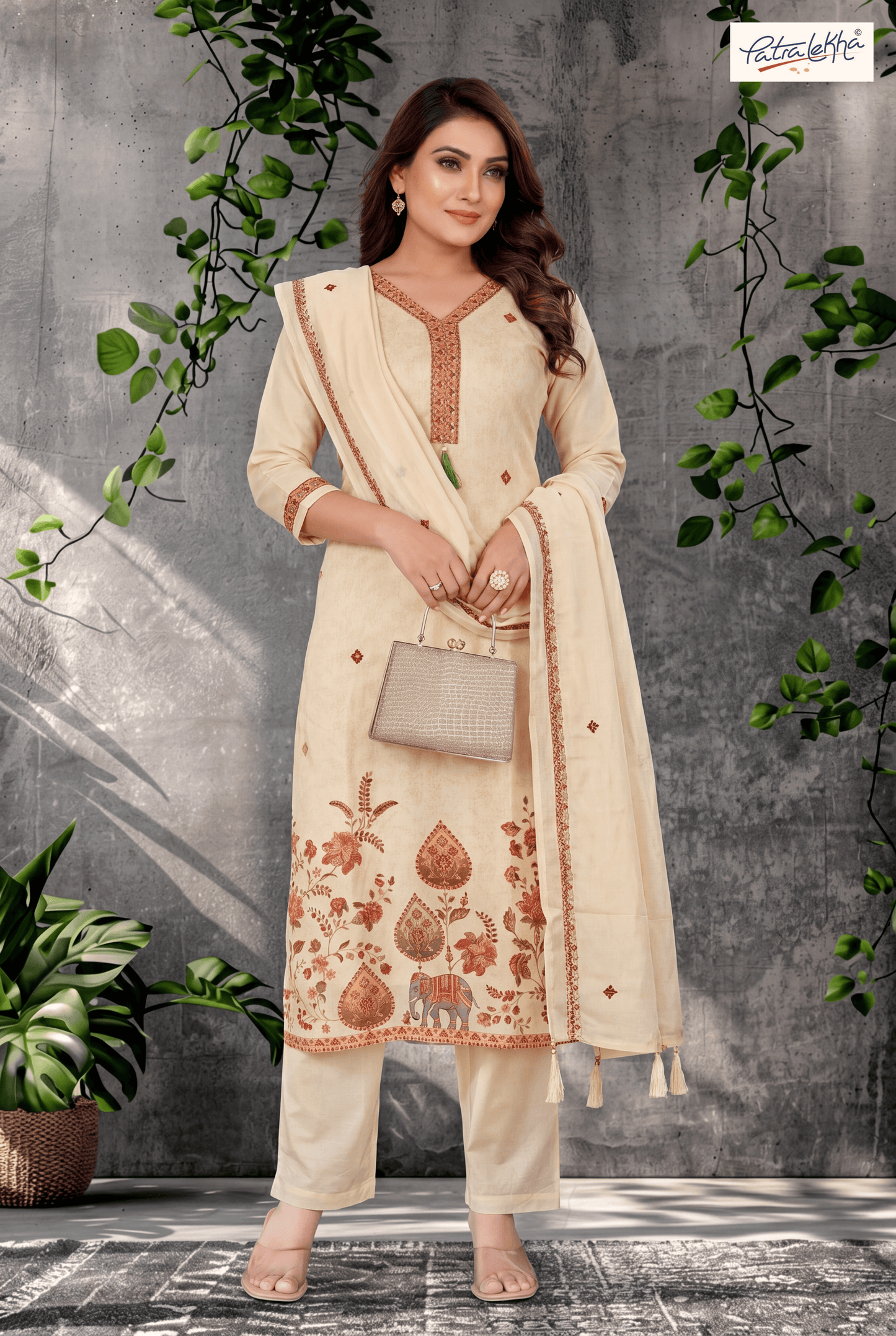 Traditional Pure Cotton Kurta Set with Delicate Thread Work