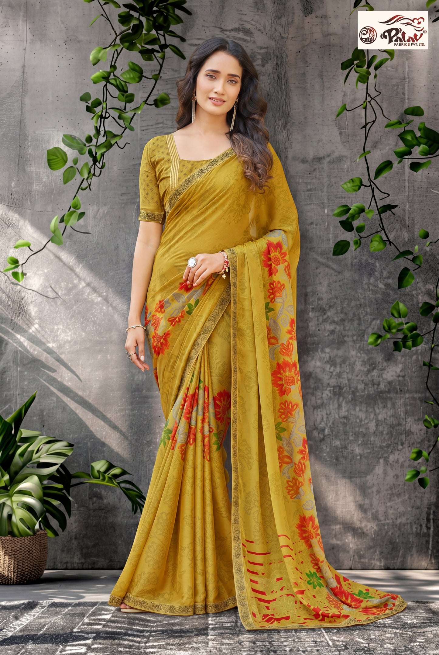 Elegant Kreeva Georgette Saree with Discharge Print Work