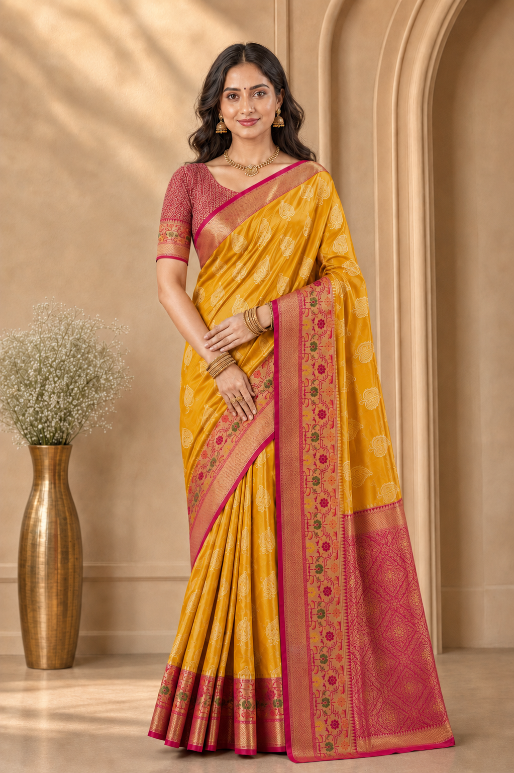Weaving Silk Organza Zari Saree with Blouse Piece