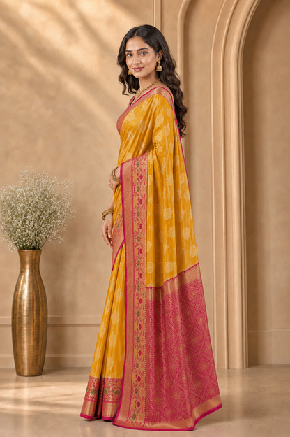 Weaving Silk Organza Zari Saree with Blouse Piece