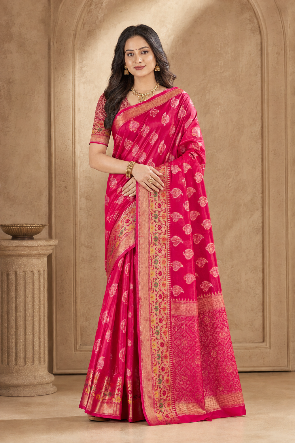 Weaving Silk Organza Zari Saree with Blouse Piece