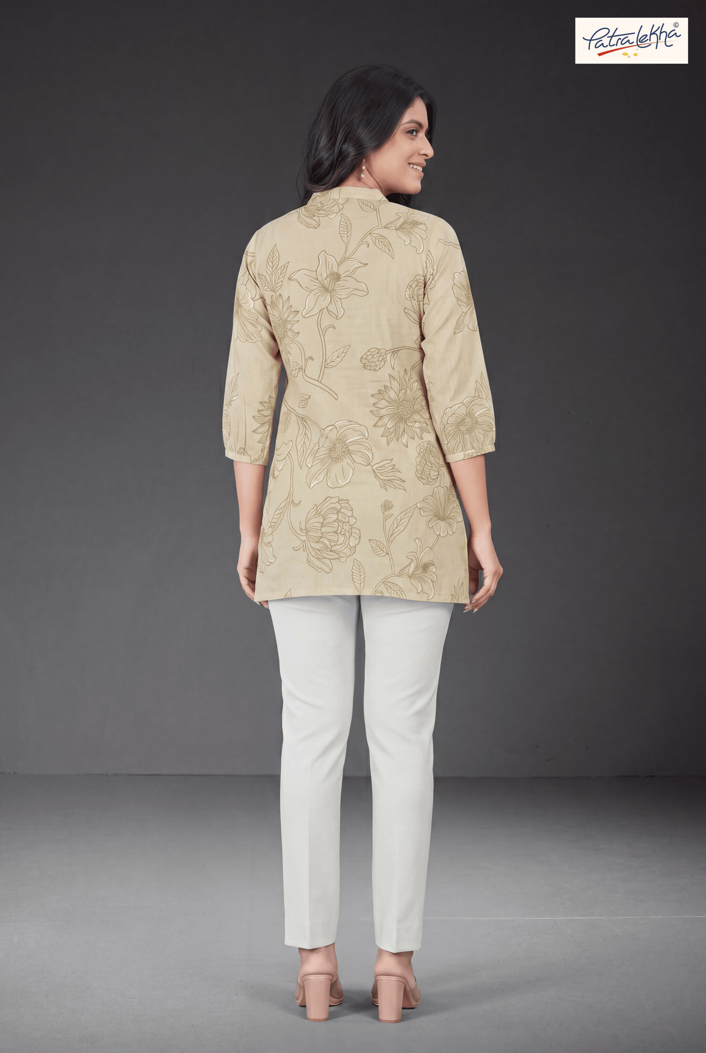 Soft Floral Print Cotton Tunic for Women