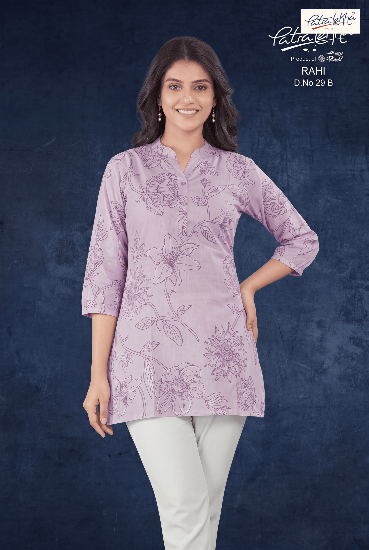 Soft Floral Print Cotton Tunic for Women