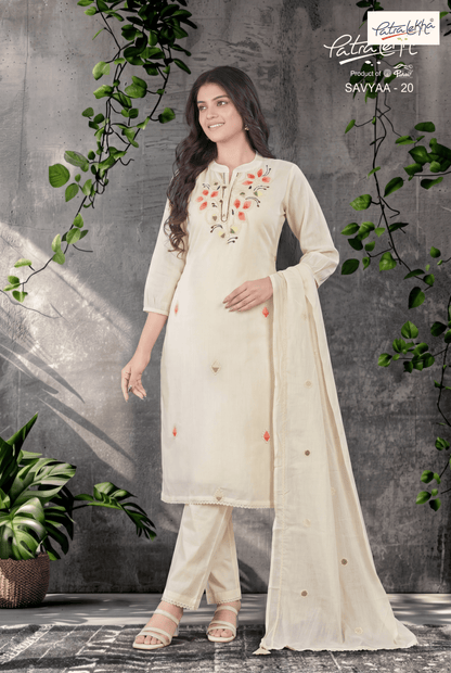 Elegant Off-White Cotton Kurta Set