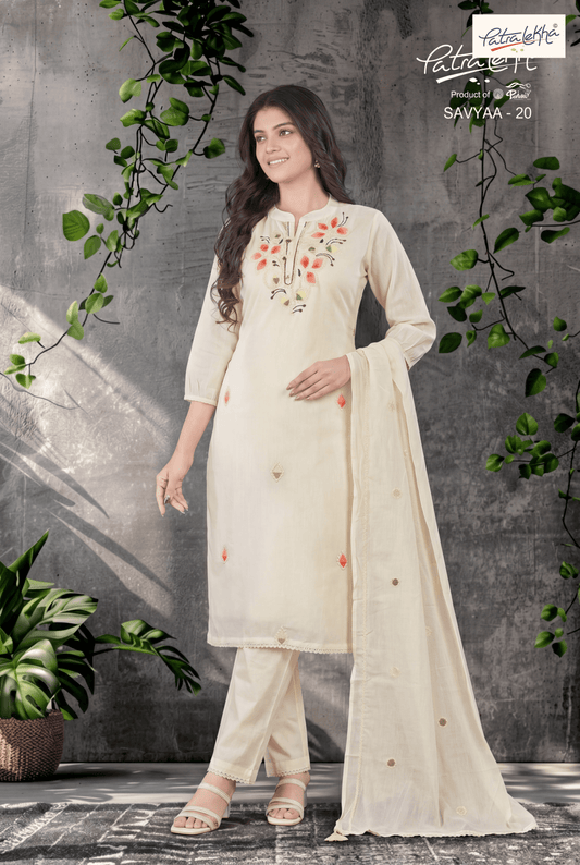 Elegant Off-White Cotton Kurta Set