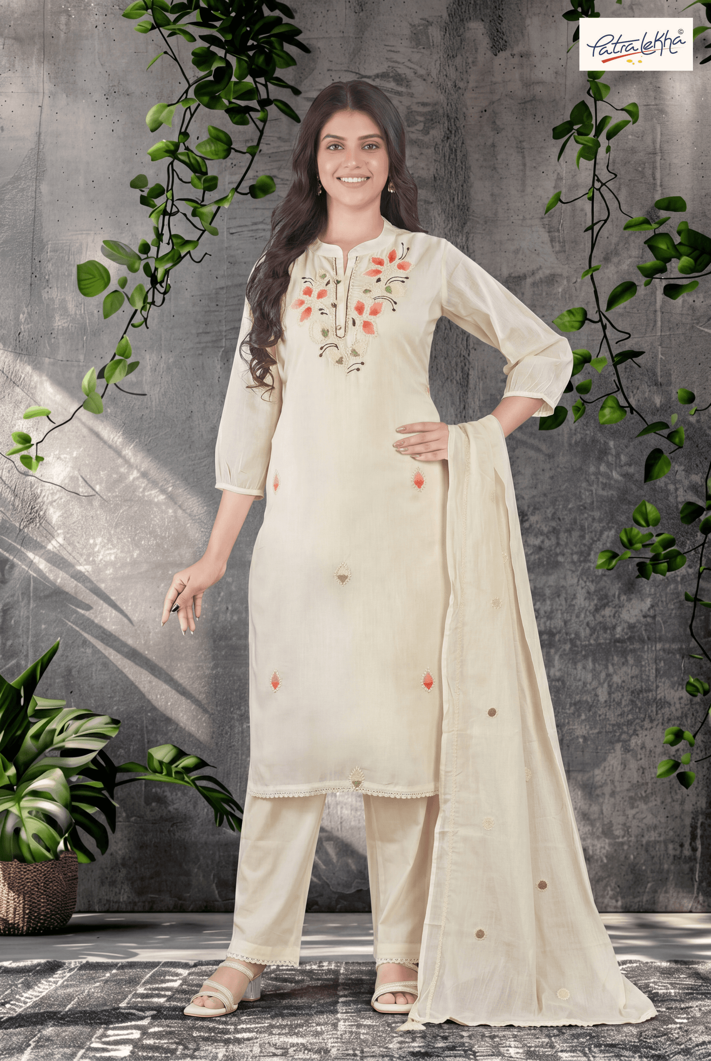 Elegant Off-White Cotton Kurta Set