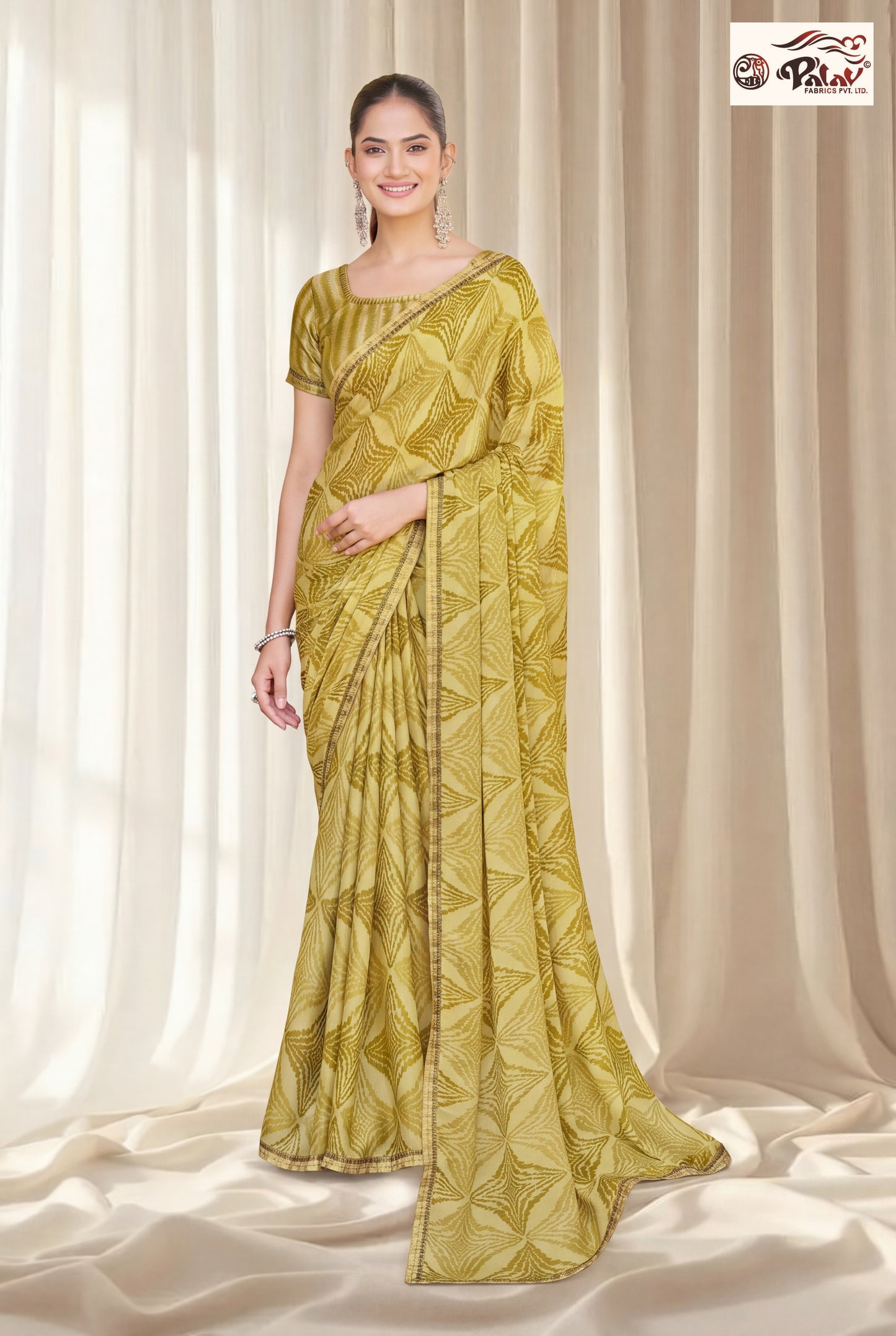 Stylish Kreeva Georgette Saree with Girlish Designer Work