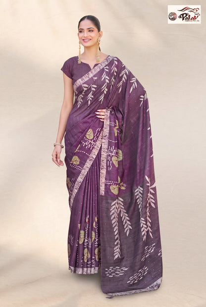 Premium Tasar Silk  Saree with Designer Ari Work