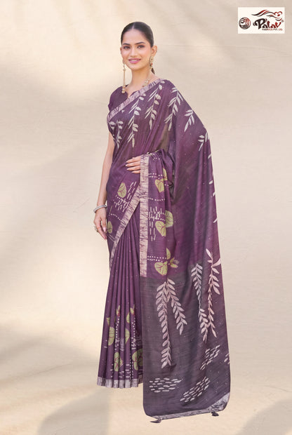 Premium Tasar Silk  Saree with Designer Ari Work
