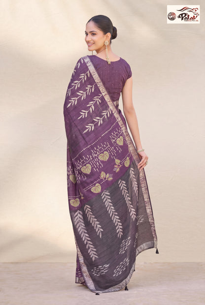 Premium Tasar Silk  Saree with Designer Ari Work