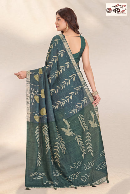 Premium Tasar Silk  Saree with Designer Ari Work