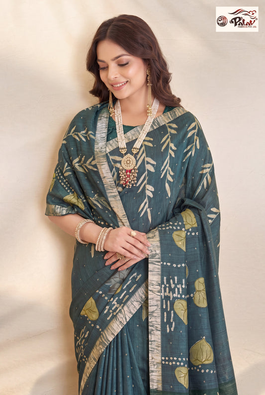 Premium Tasar Silk  Saree with Designer Ari Work