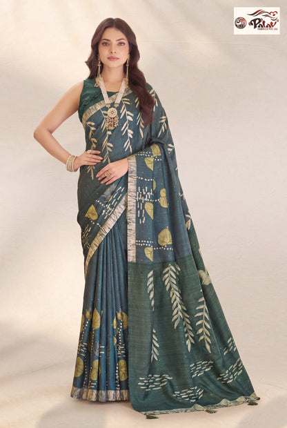 Premium Tasar Silk  Saree with Designer Ari Work