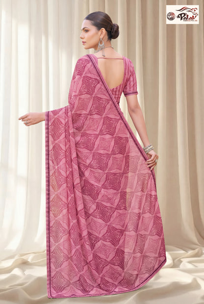 Stylish Kreeva Georgette Saree with Girlish Designer Work