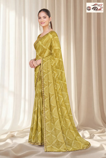 Stylish Kreeva Georgette Saree with Girlish Designer Work