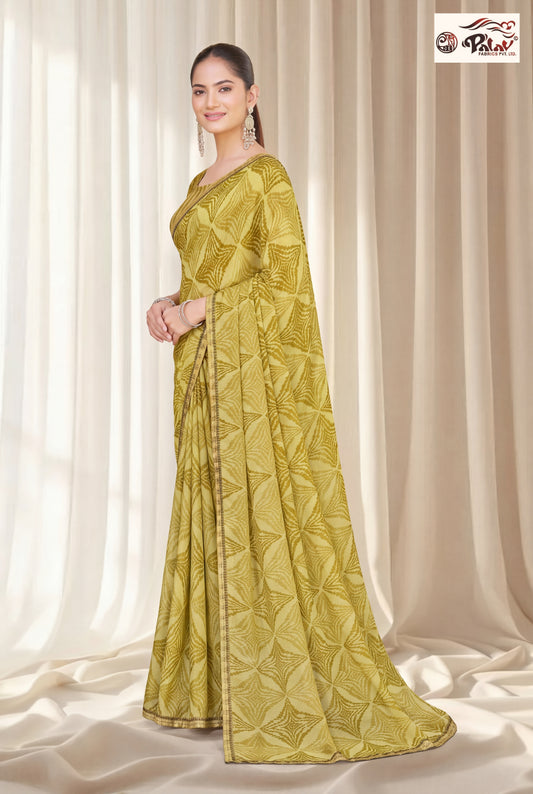 Stylish Kreeva Georgette Saree with Girlish Designer Work
