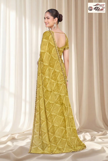 Stylish Kreeva Georgette Saree with Girlish Designer Work