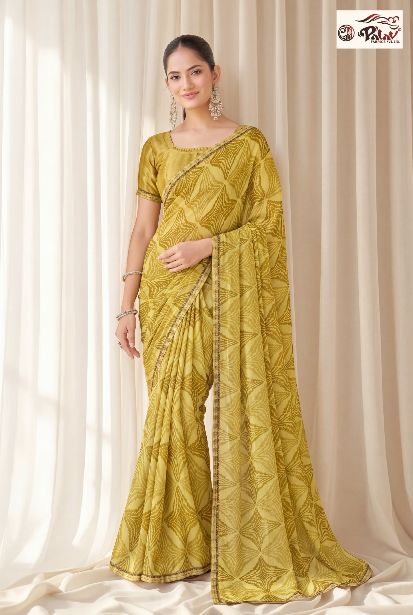 Stylish Kreeva Georgette Saree with Girlish Designer Work