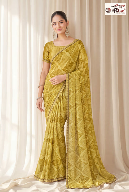 Stylish Kreeva Georgette Saree with Girlish Designer Work