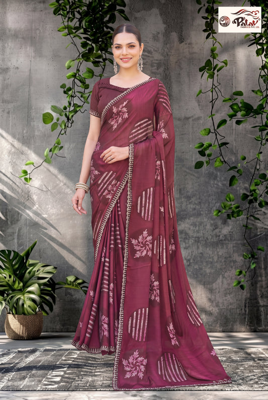Traditional Block Print Kreeva Georgette Saree