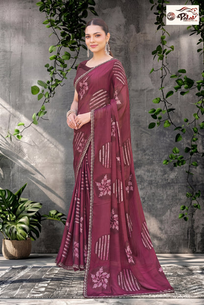 Traditional Block Print Kreeva Georgette Saree