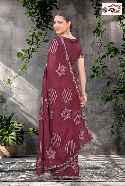 Traditional Block Print Kreeva Georgette Saree
