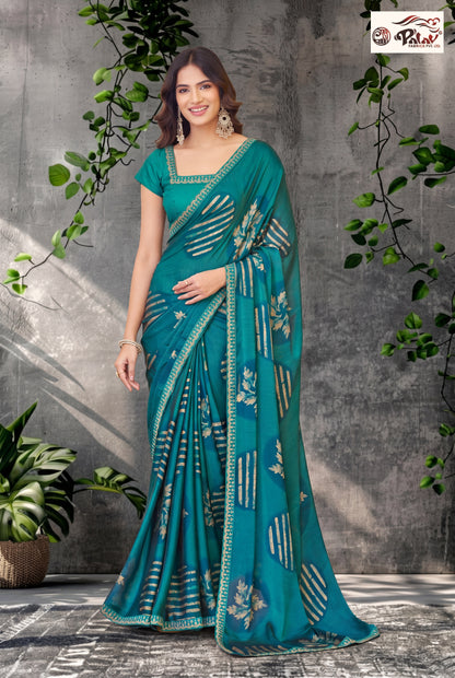 Traditional Block Print Kreeva Georgette Saree