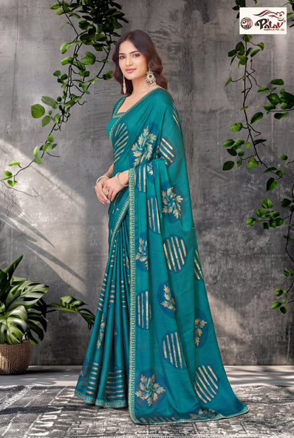Traditional Block Print Kreeva Georgette Saree