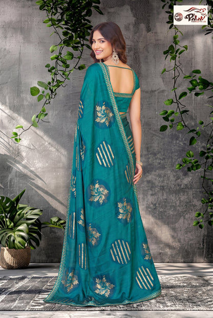 Traditional Block Print Kreeva Georgette Saree