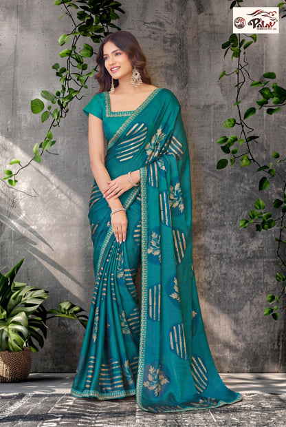 Traditional Block Print Kreeva Georgette Saree