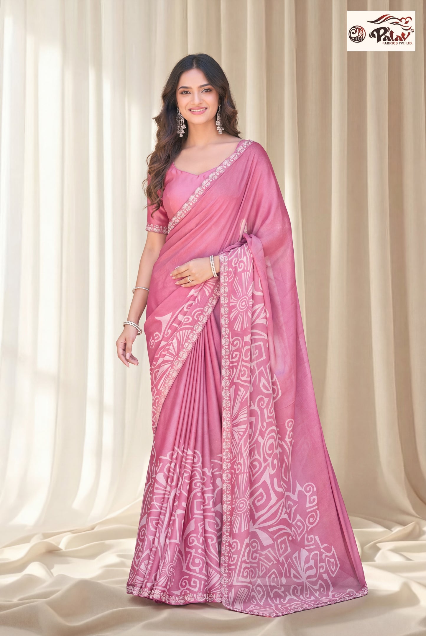 Elegant Kreeva Georgette Saree with Reshmi Work Border