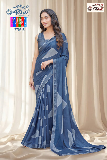 Elegant Kreeva Georgette Saree with Geometric Print