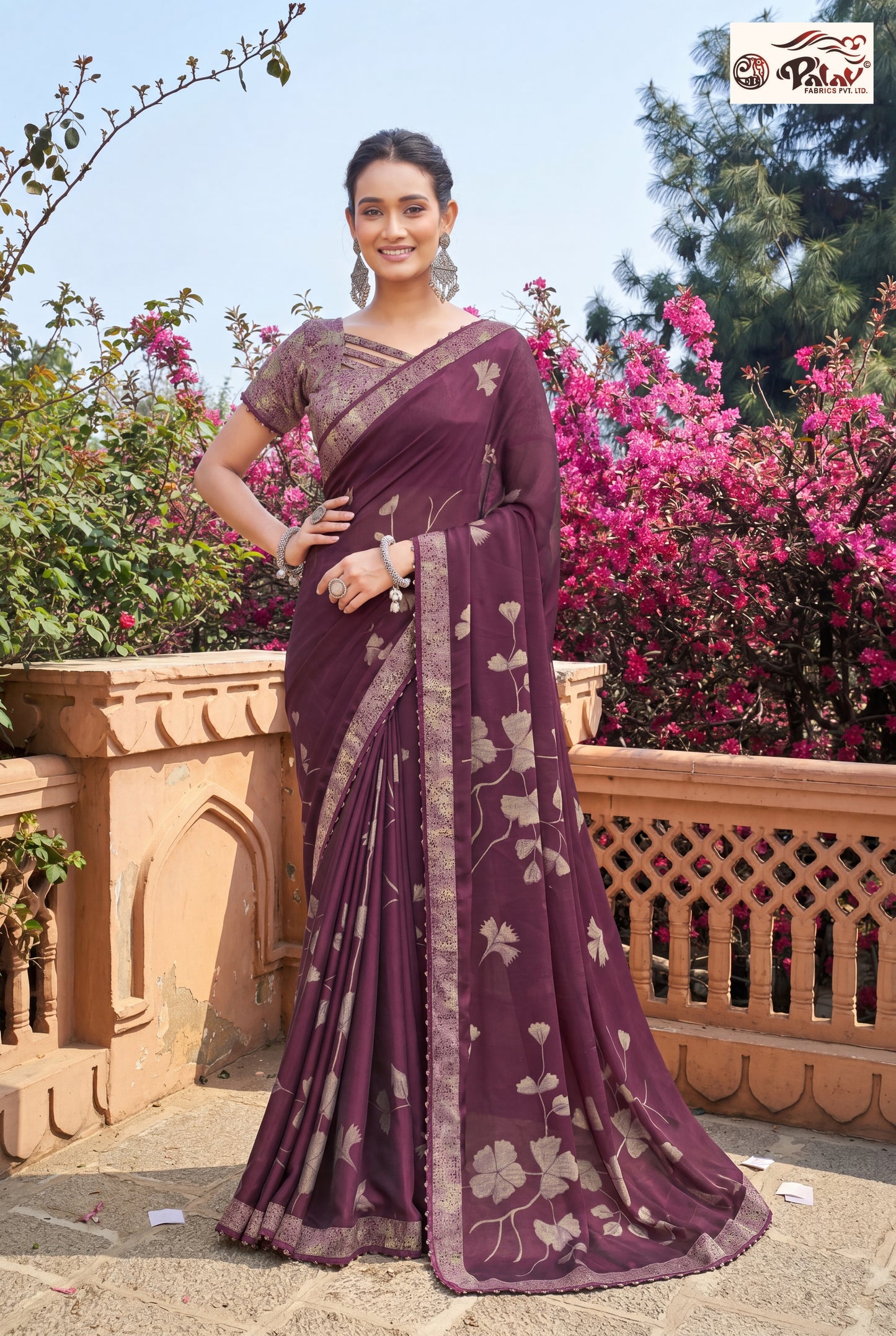 Cute Style Kreeva Georgette Saree for Modern Ethnic Elegance