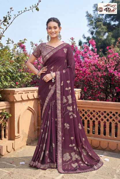 Cute Style Kreeva Georgette Saree for Modern Ethnic Elegance