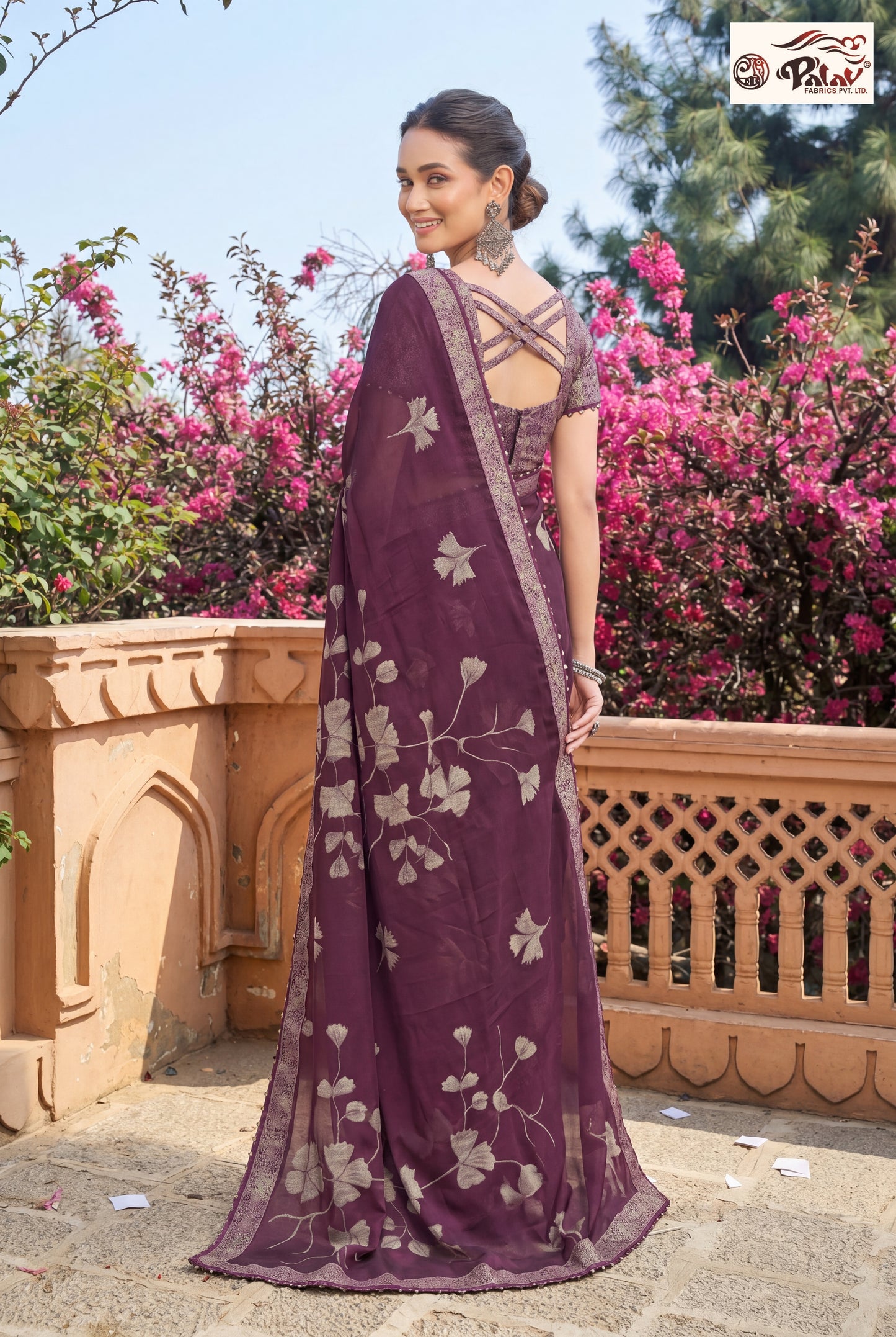 Cute Style Kreeva Georgette Saree for Modern Ethnic Elegance