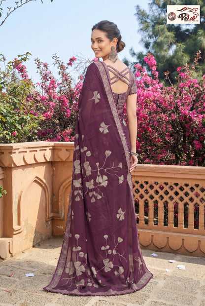 Cute Style Kreeva Georgette Saree for Modern Ethnic Elegance