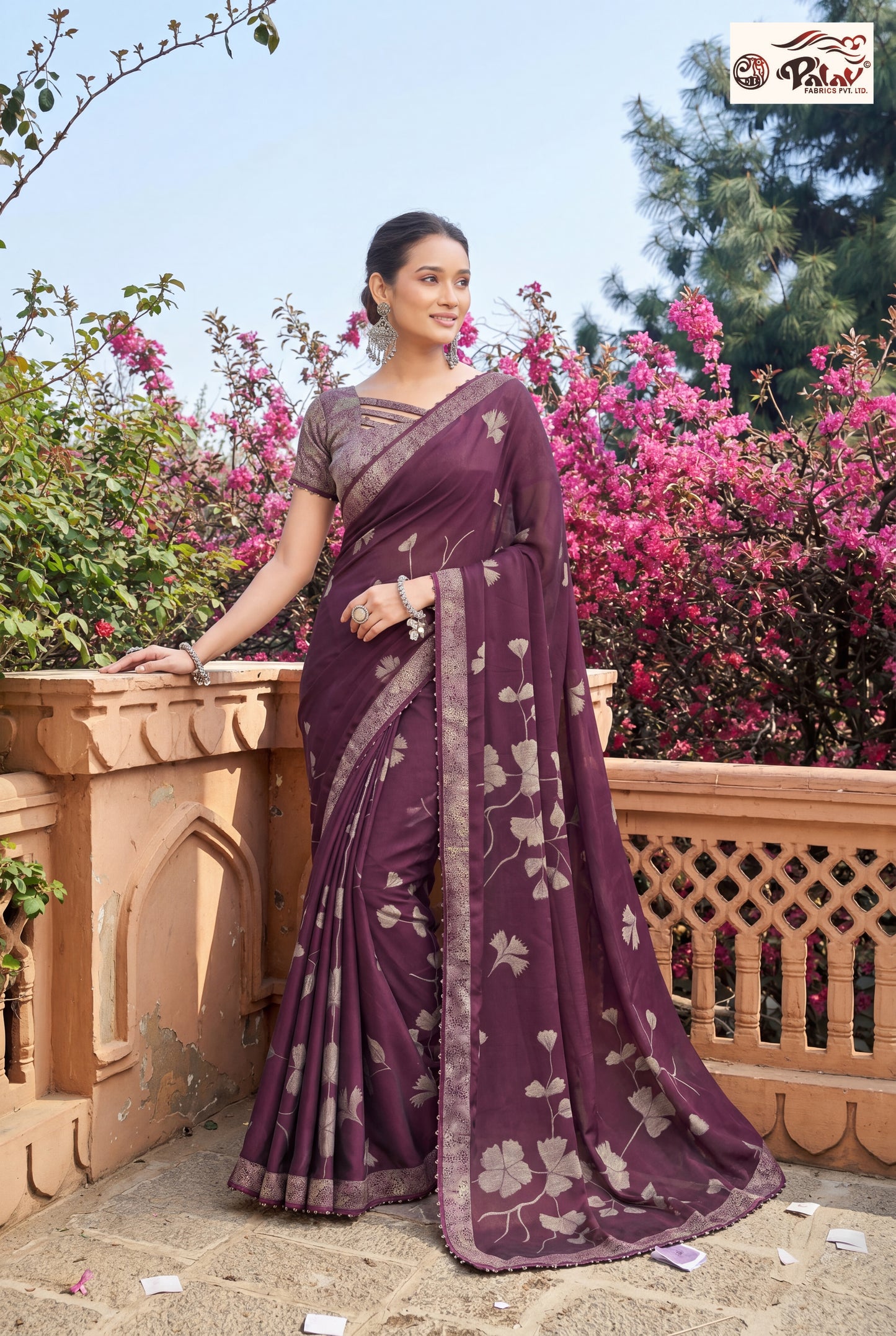 Cute Style Kreeva Georgette Saree for Modern Ethnic Elegance