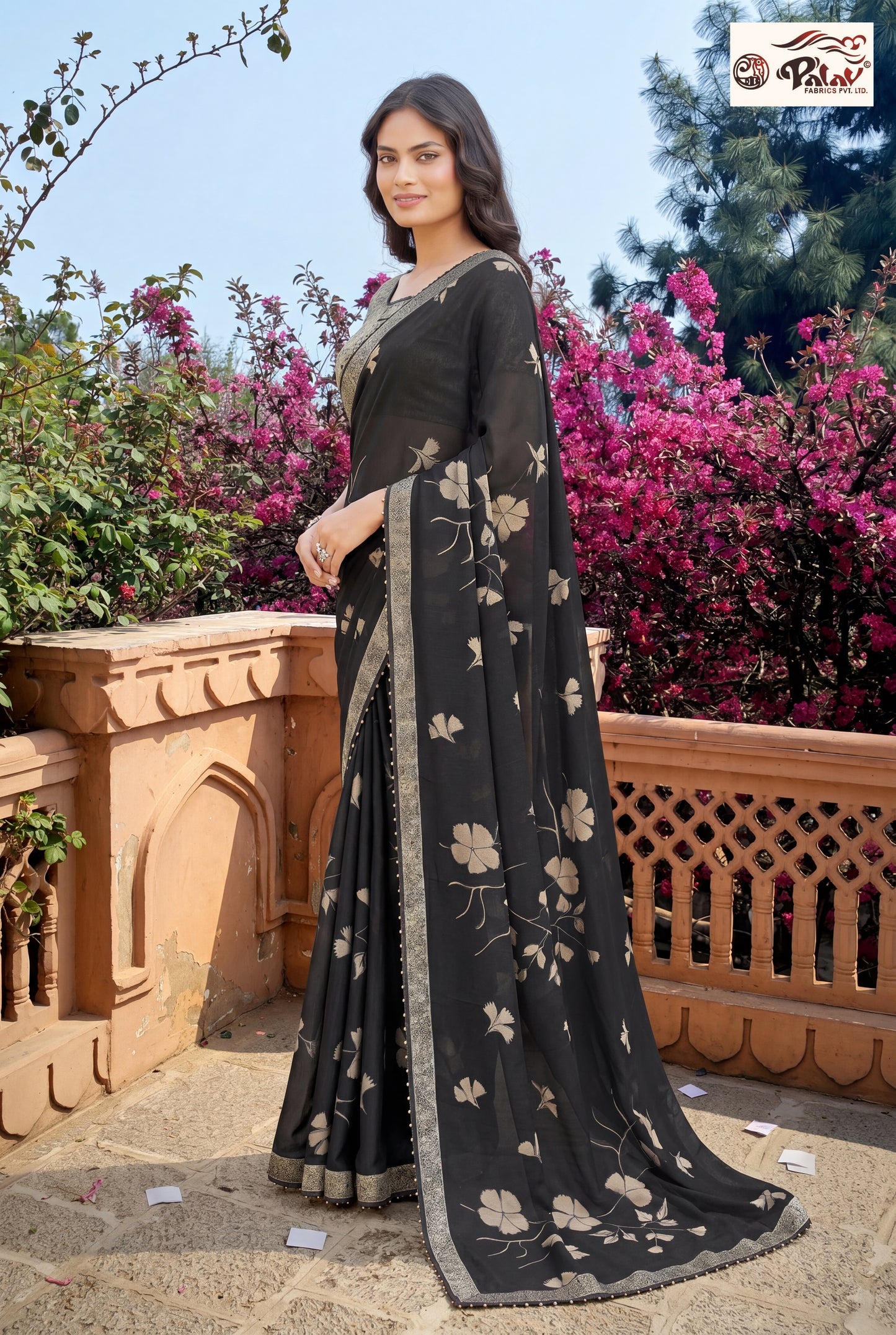 Cute Style Kreeva Georgette Saree for Modern Ethnic Elegance