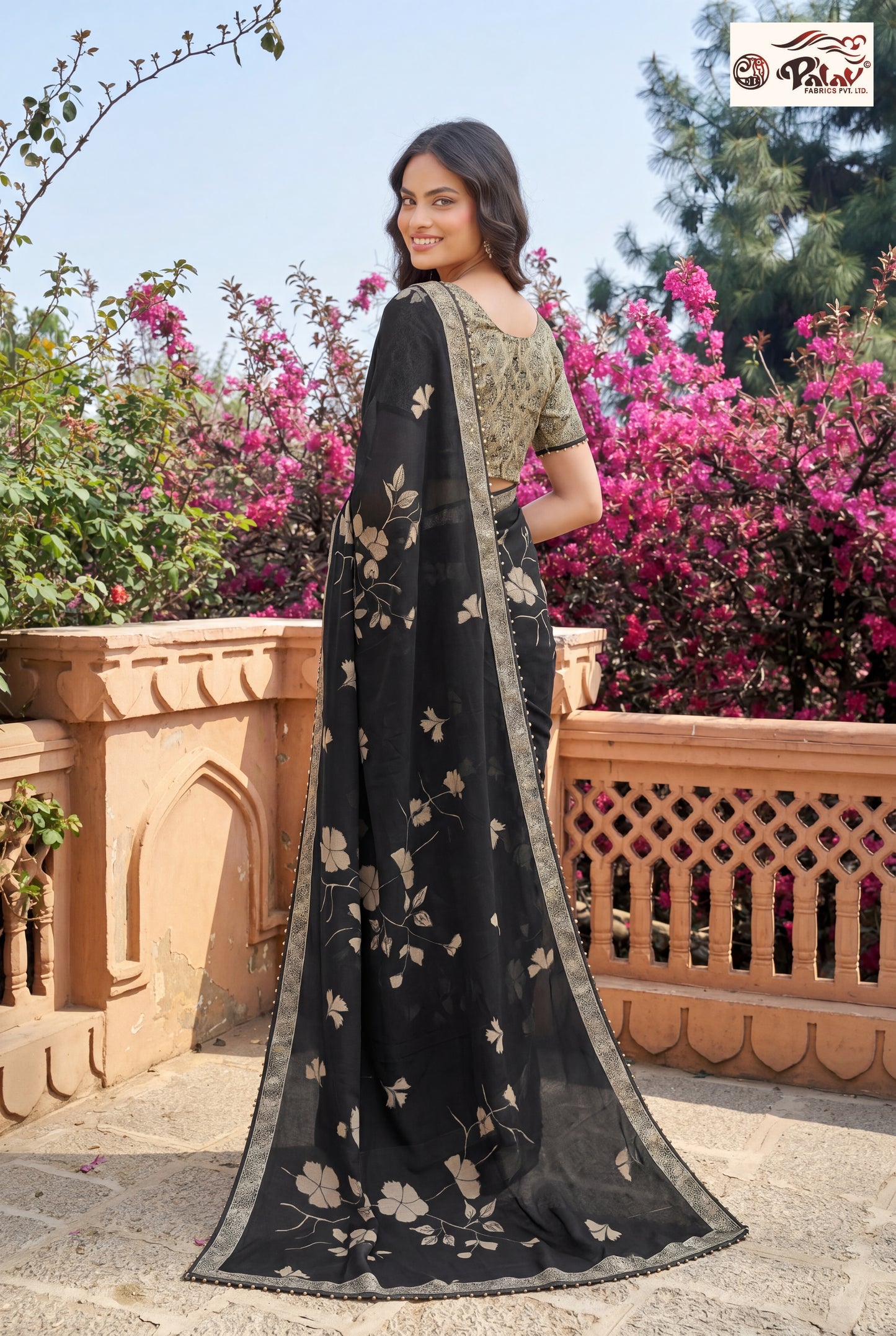 Cute Style Kreeva Georgette Saree for Modern Ethnic Elegance