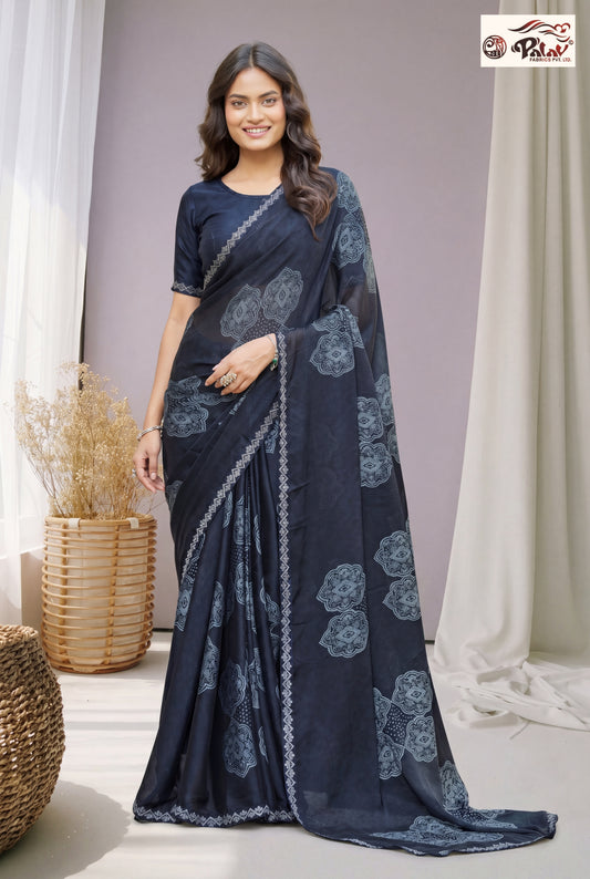 Traditional Kreeva Georgette Saree with Elegant Ethnic Print