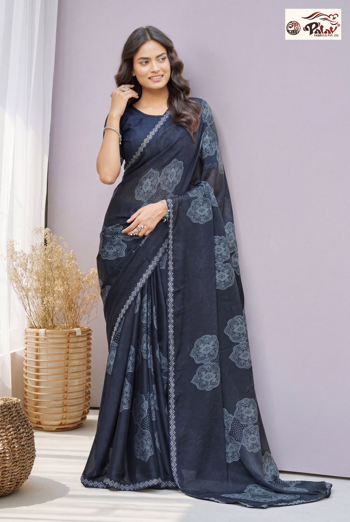Traditional Kreeva Georgette Saree with Elegant Ethnic Print