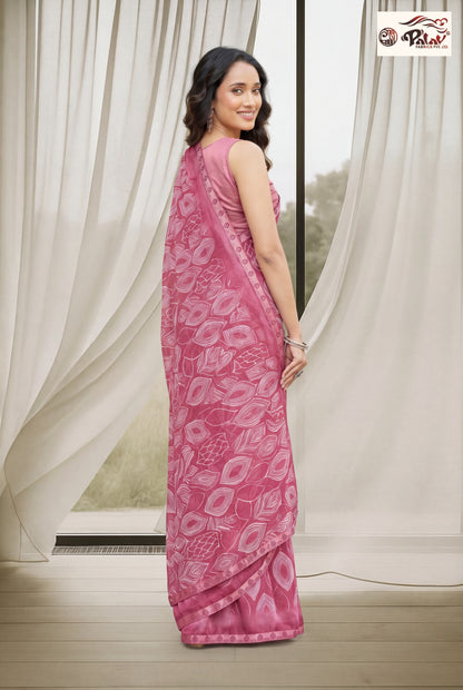 Elegant Kreeva Georgette Saree with Intricate Beads Work