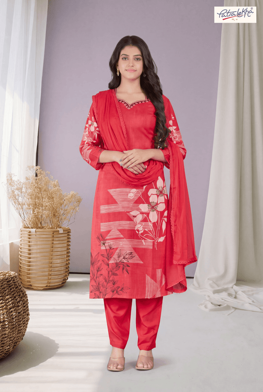 Printed Rayon Kurta Set with Nazmin Dupatta