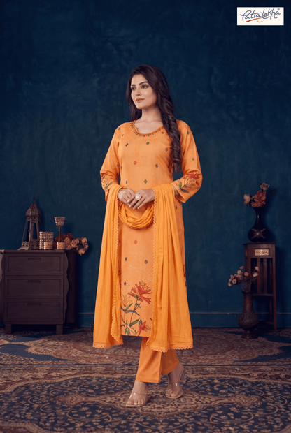 Printed Rayon Kurta Set with Nazmin Dupatta